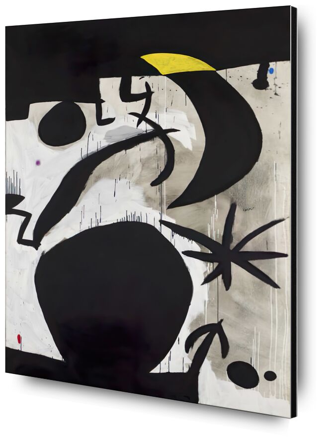 Femme et Oiseaux Dans la Nuit, 1969 - 1974 - Joan Miró de AUX BEAUX-ARTS, Prodi Art, Joan Miró, peinture, abstrait, affiche