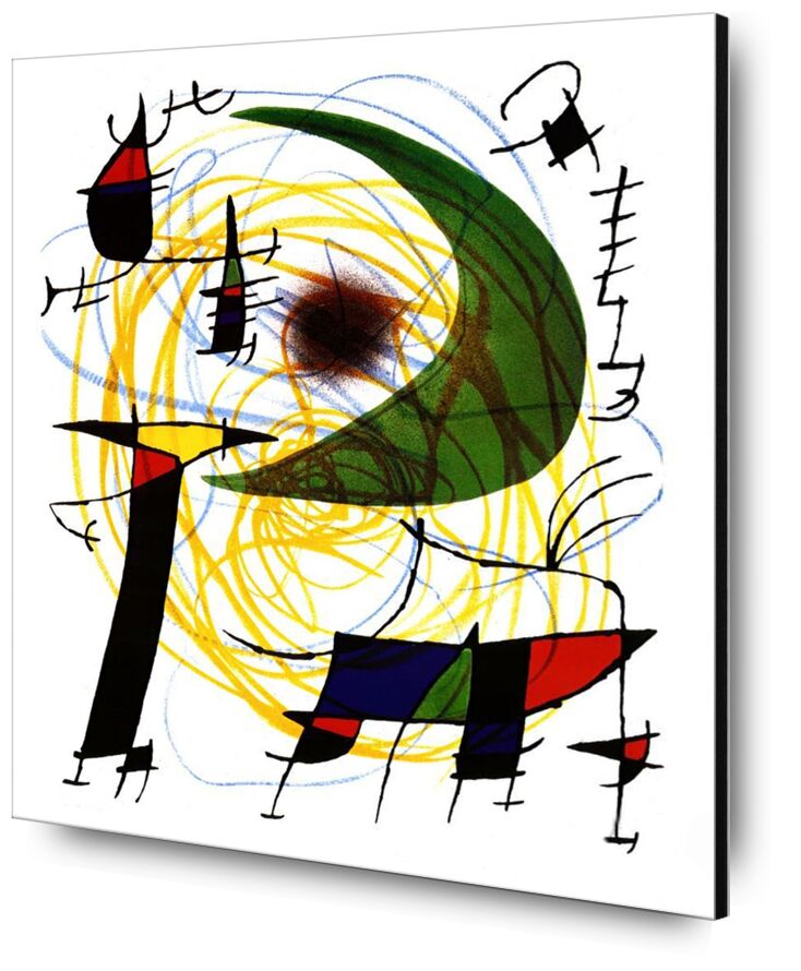 Green Moon - Joan Miró desde Bellas artes, Prodi Art, Joan Miró, pintura, abstracto, luna, verde, lápices de color