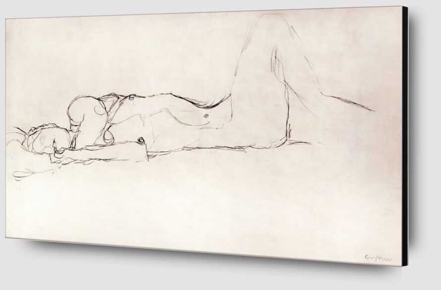 Nude Woman in Bed - KLIMT desde Bellas artes Zoom Alu Dibond Image