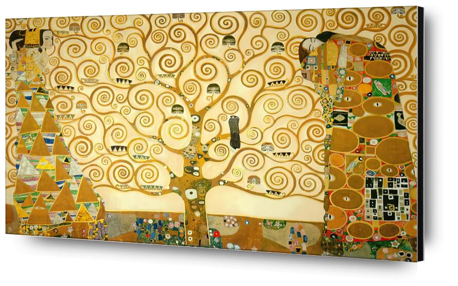 Détail de "La frise de Stoclet" - Gustav Klimt de AUX BEAUX-ARTS, Prodi Art, KLIMT, peinture, arbre, jaune