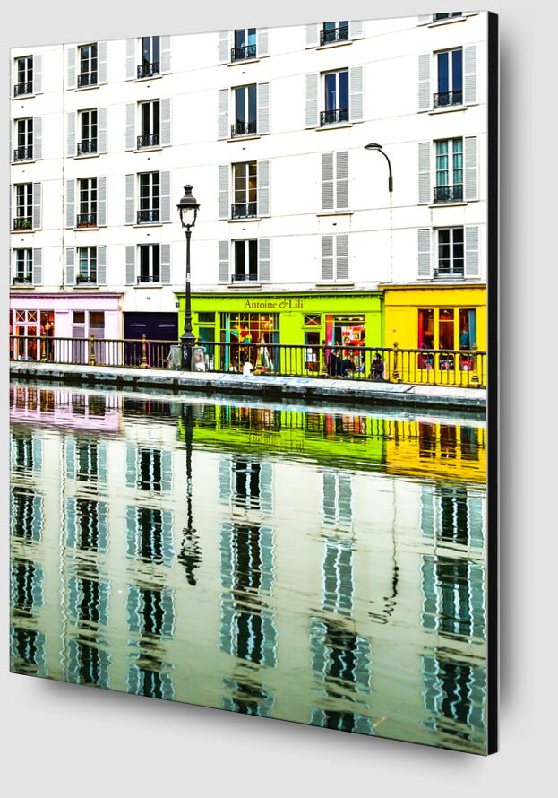 Canal Saint-Martin, Paris de Octav Dragan Zoom Alu Dibond Image
