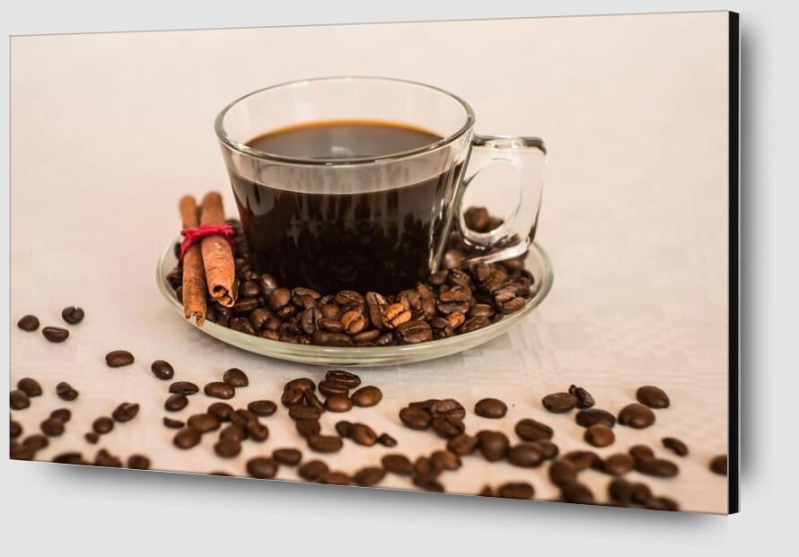 A cup and its beans from Pierre Gaultier Zoom Alu Dibond Image