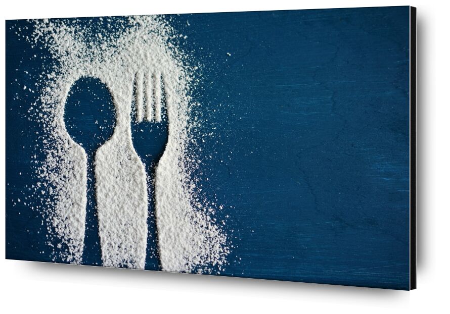 Du sel et des couverts de Pierre Gaultier, Prodi Art, bleu, table, sel, cuillère, fourchette