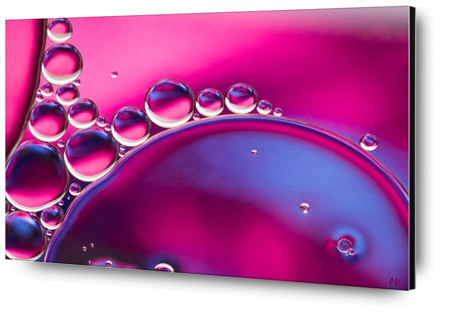 Bulles d'huile #6 de Mickaël Weber, Prodi Art, violet, rose, abstrait, macro, Couleur, huile, oil, oily, amusement, formes, shapes, eau, moderne, Bulles, bubbles, gouttes, goutelettes, gouttelettes