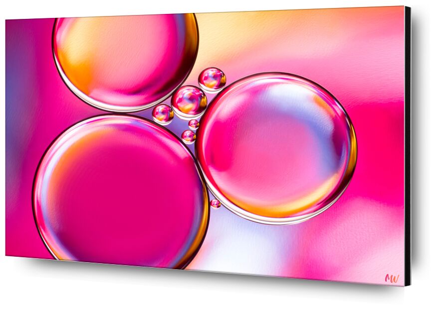 Oily bubbles #8 from Mickaël Weber, Prodi Art, macro, color, droplets, goutelettes, drops, bubbles, Bulles, modern, modern, water, water, shapes, formes, fun, oily, oil, huile, abstract, pink, yellow, purple
