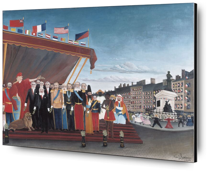 The Representatives of Foreign Powers Coming to Salute the Republic as a Sign of Peace von Bildende Kunst, Prodi Art, fremde Mächte, Land, Malerei, Stadt, Rousseau