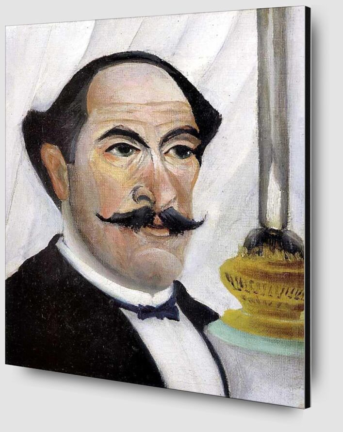 Portrait de l'artiste par lui même à la lampe de Beaux-arts Zoom Alu Dibond Image