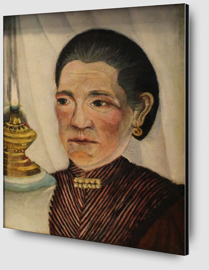 Portrait of the artist's second wife with a lamp from Fine Art Zoom Alu Dibond Image