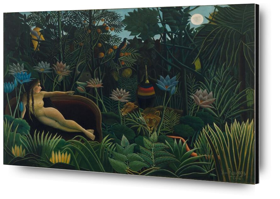 The dream von Bildende Kunst, Prodi Art, Wald, wild, Nacht, Mond, Rousseau, Dschungel, Traum
