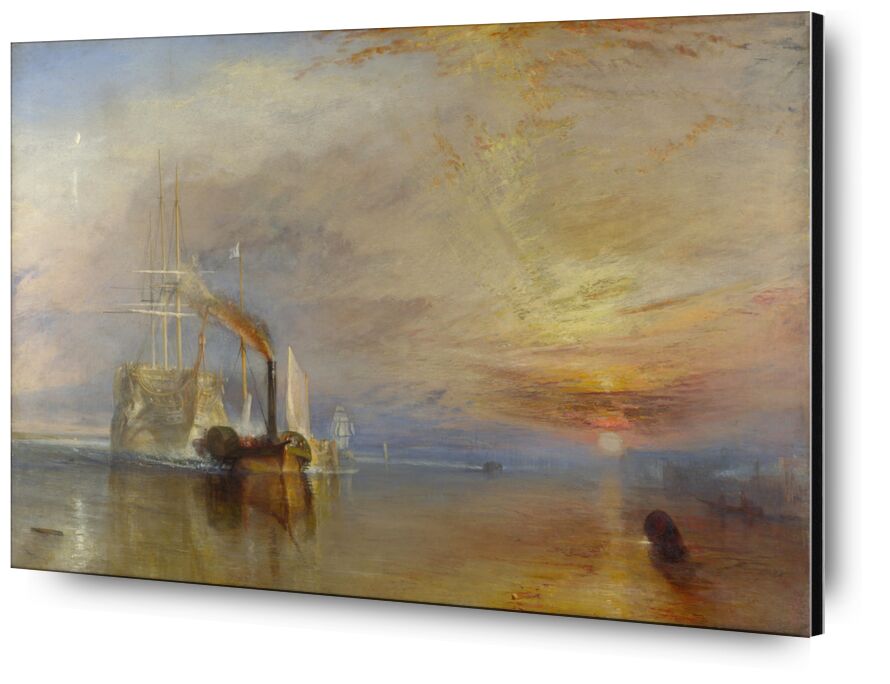 The Fighting Temeraire 1883 desde Bellas artes, Prodi Art, WILLIAM TURNER, reflexión, pintura, sol, nubes, cielo, mar, barco