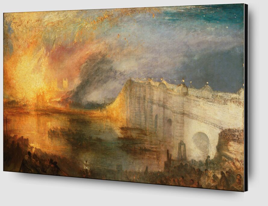 L'Incendie de la Chambre des Lords et des Communes - WILLIAM TURNER 1834 de Beaux-arts Zoom Alu Dibond Image