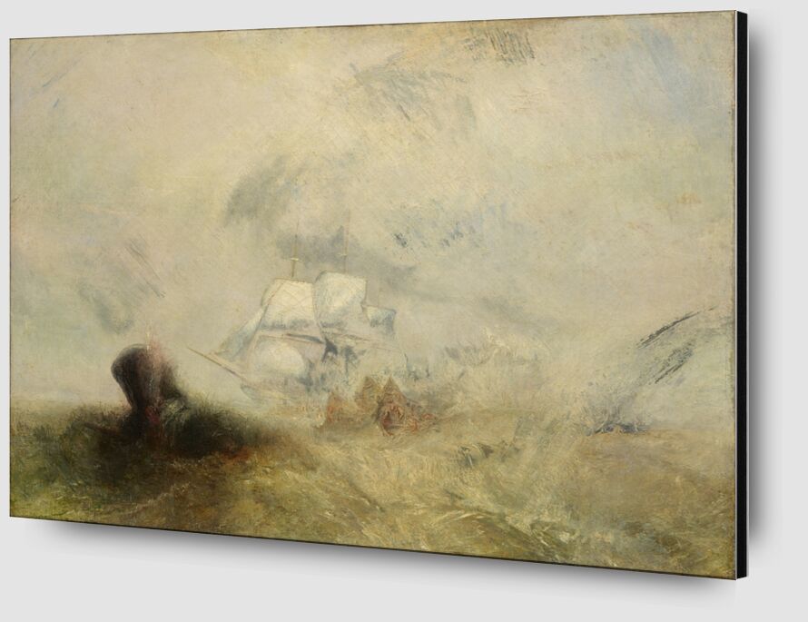 Lever de soleil avec monstres marins - WILLIAM TURNER 1840 de AUX BEAUX-ARTS Zoom Alu Dibond Image