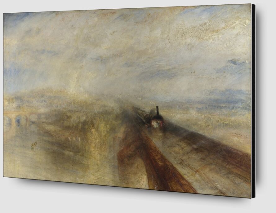 Pluie, Vapeur et Vitesse - Le Grand Chemin de Fer de l’Ouest - WILLIAM TURNER 1844 de Beaux-arts Zoom Alu Dibond Image