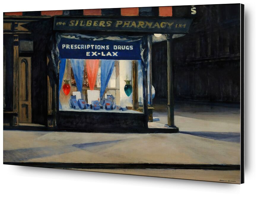 Drug Store desde Bellas artes, Prodi Art, Edward Hopper, tolva, Farmacia