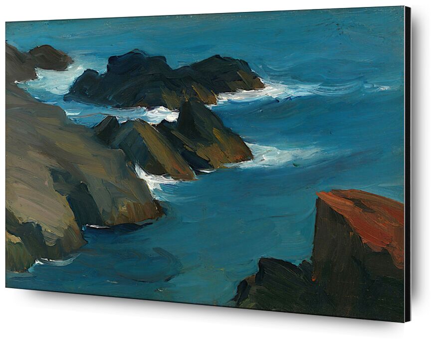 Rocky Sea Shore desde Bellas artes, Prodi Art, Edward Hopper, tolva, costa, mar rocoso