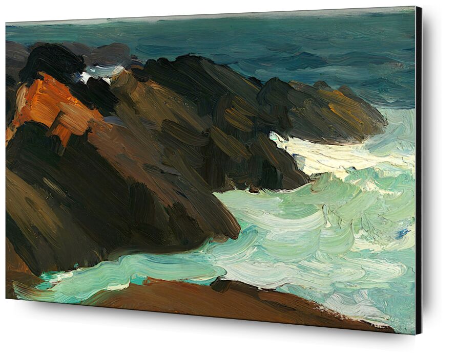 Rocks and Swirling Water desde Bellas artes, Prodi Art, Edward Hopper, tolva, cantos rodados, agua arremolinada