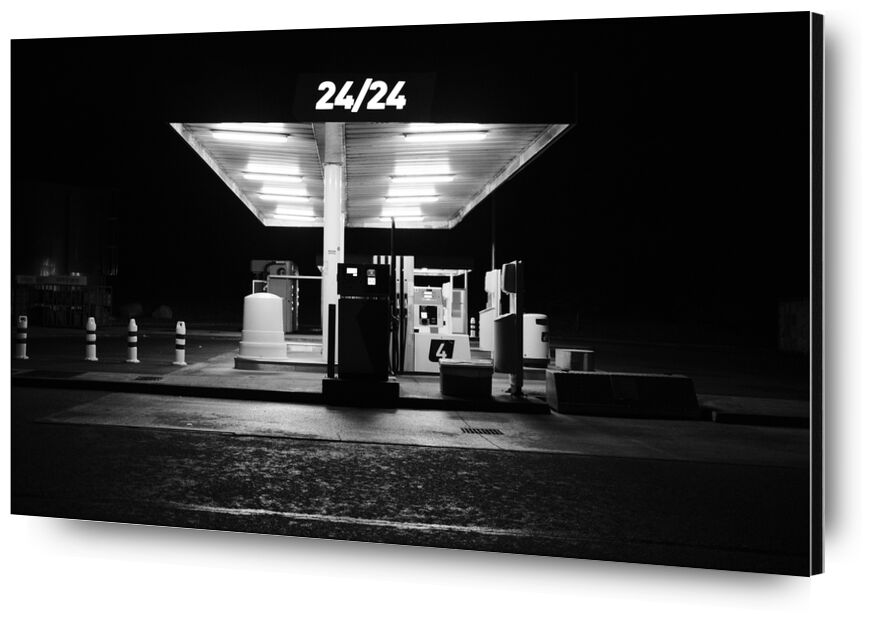 Gas station from Adrien Guionie, Prodi Art, street, Gas station, Station service, Photography, black-and-white