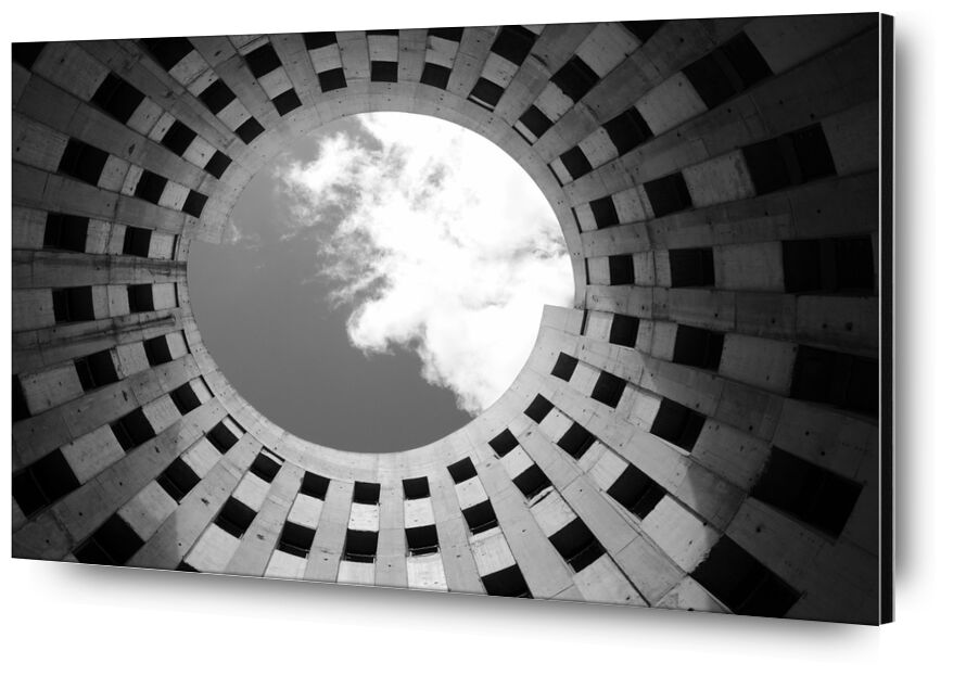 Vers l'infini de Adrien Guionie, Prodi Art, noir et blanc, parking, nuage, lumière