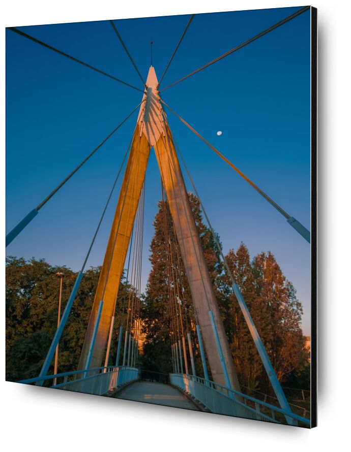 Pont piéton de Adrien Guionie, Prodi Art, Couleur, géométrie, lune, pont