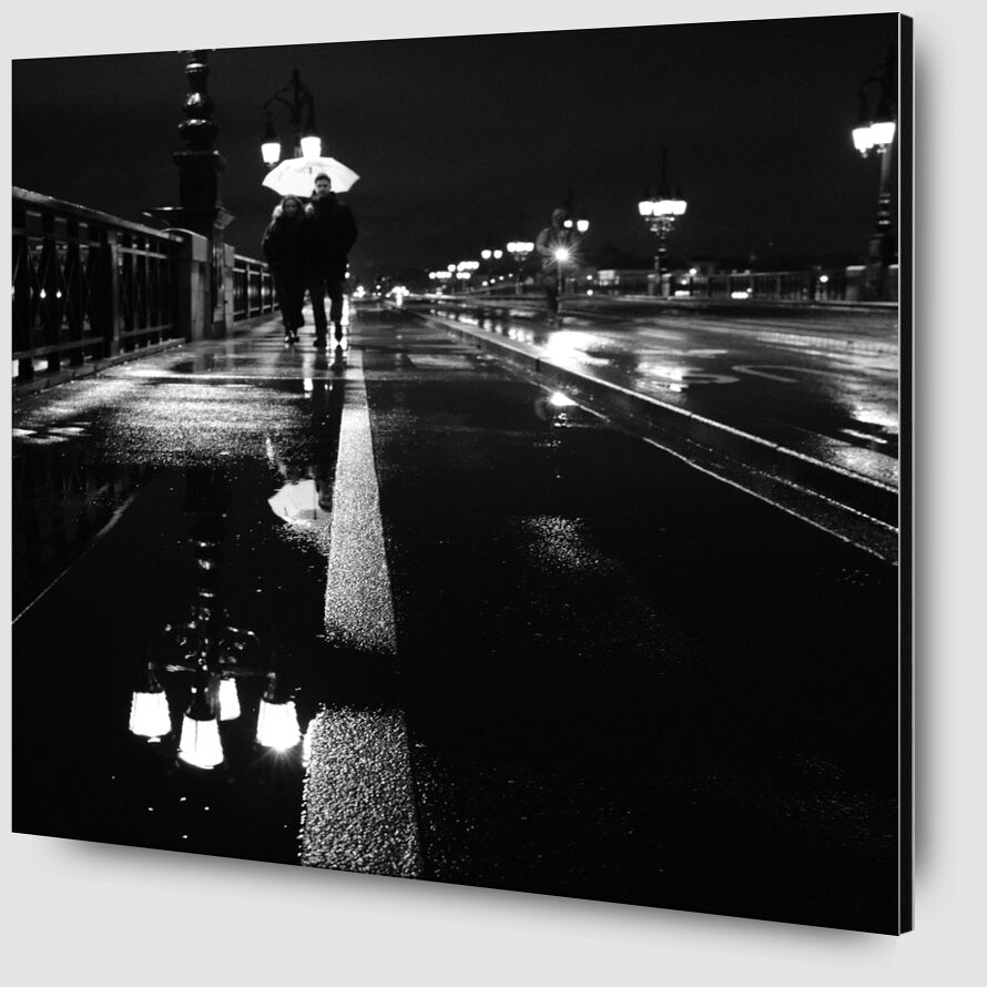 Un soir de pluie sur Bordeaux de Adrien Guionie Zoom Alu Dibond Image