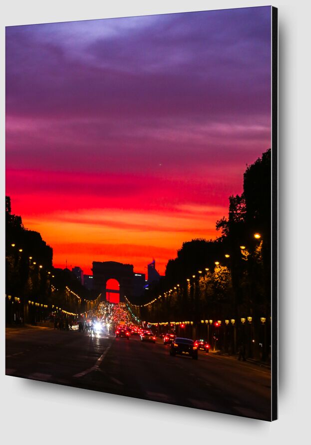 Arc de Triomphe. Avenue des Champs-Élysées, Paris de Octav Dragan Zoom Alu Dibond Image