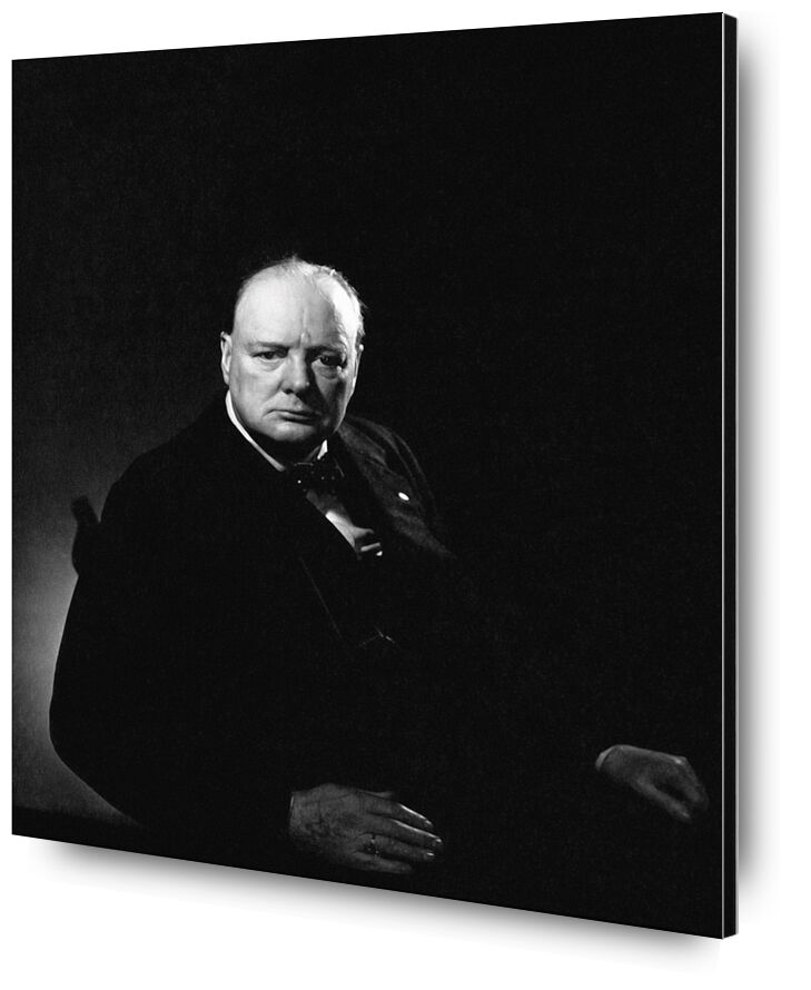 Portrait of Churchill from Fine Art, Prodi Art, portrait, Steichen, black-and-white, churchil
