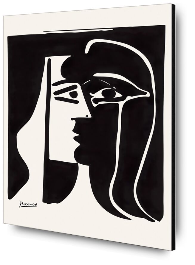 Kiss, 1979 - Picasso from Fine Art, Prodi Art, drawing, kiss, couple, man, woman, black-and-white, picasso