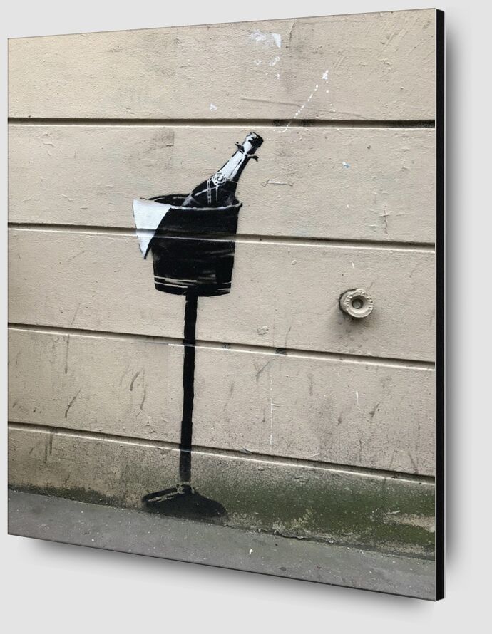 Champagne, Paris - Banksy desde Bellas artes Zoom Alu Dibond Image