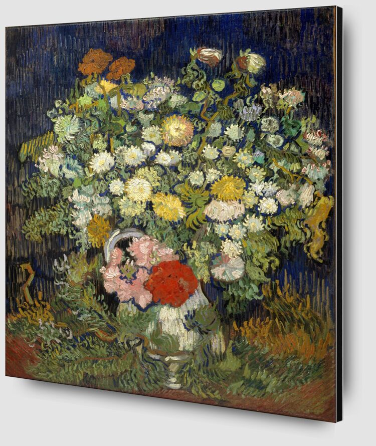 Bouquet of flowers in a vase desde Bellas artes Zoom Alu Dibond Image
