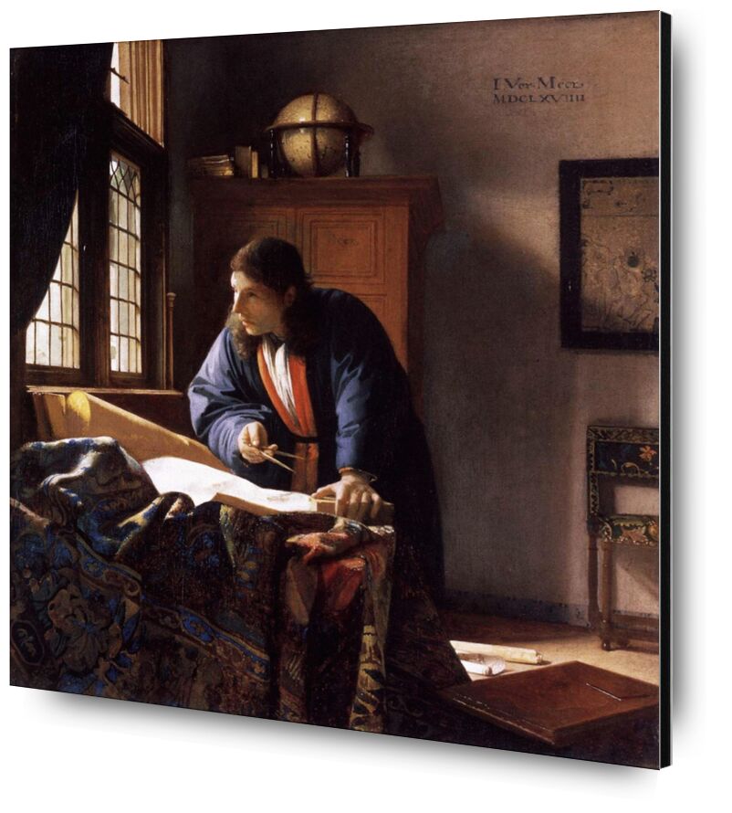 The Geographer - Vermeer from Fine Art, Prodi Art, architect, geographe, Vermeer; johannes Vermeer, job, portrait