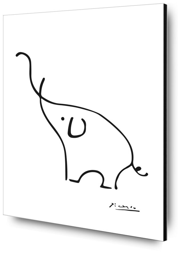 Elephant Line from Fine Art, Prodi Art, picasso, PABLO PICASSO, elephant, drawing, pencil
