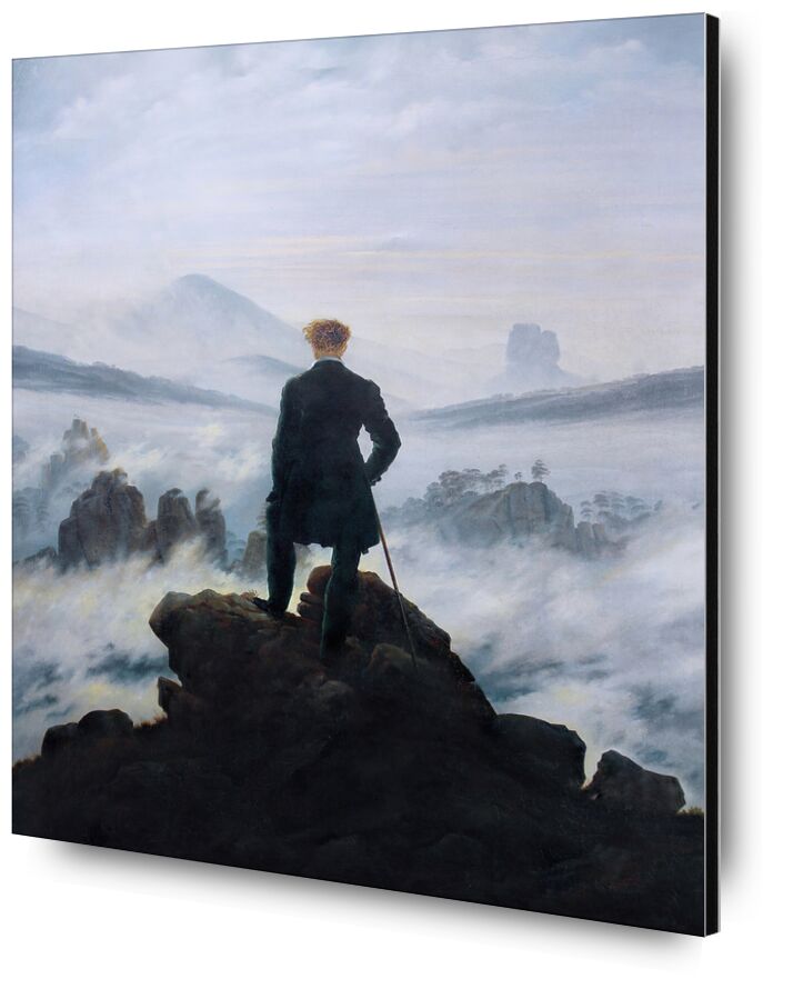 Wanderer Above the Sea of Fog - Caspar David Friedrich from Fine Art, Prodi Art, man, painting, sea, cloud, mountains, loneliness, rock, Friedrich, Caspar David Friedrich