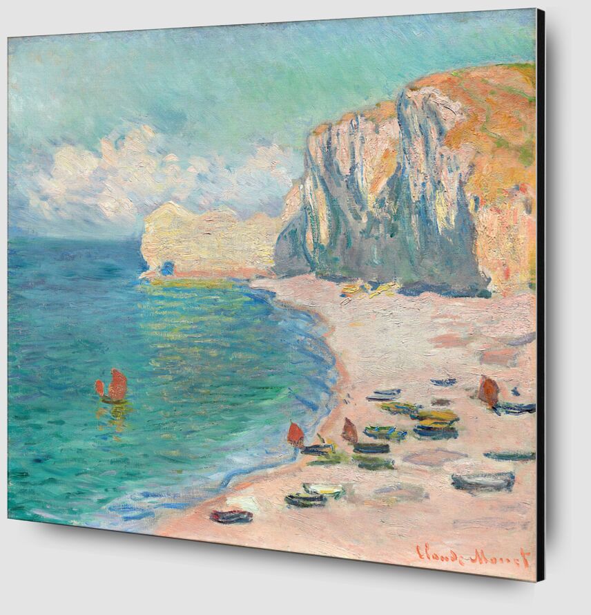 Étretat, the Beach and the Falaise of Amont - Claude Monet from Fine Art Zoom Alu Dibond Image