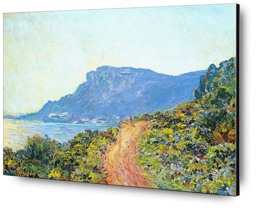 La Corniche near Monaco - Claude Monet from Fine Art, Prodi Art, hills, CLAUDE MONET, monet, landscape, sea, mountains, path
