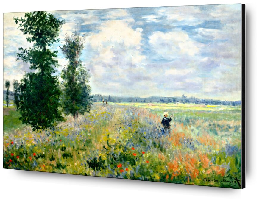 Poppy Fields near Argenteuil - Claude Monet from Fine Art, Prodi Art, clouds, nature, poppies, landscape, fields, CLAUDE MONET, monet