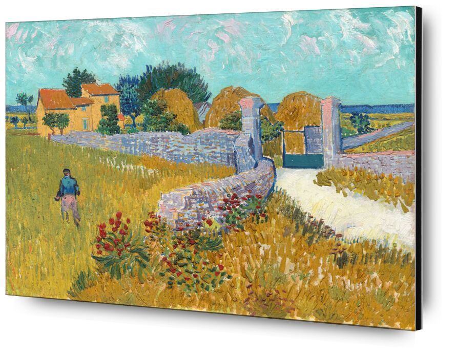 Farmhouse in Provence - desde Bellas artes, Prodi Art, cielo, casa, naturaleza, Provence, paisaje, granja, VINCENT VAN GOGH, Van gogh