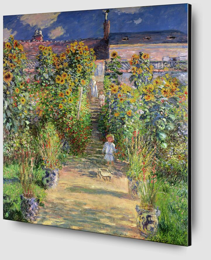 The Artist's Garden at Vétheuil desde Bellas artes Zoom Alu Dibond Image