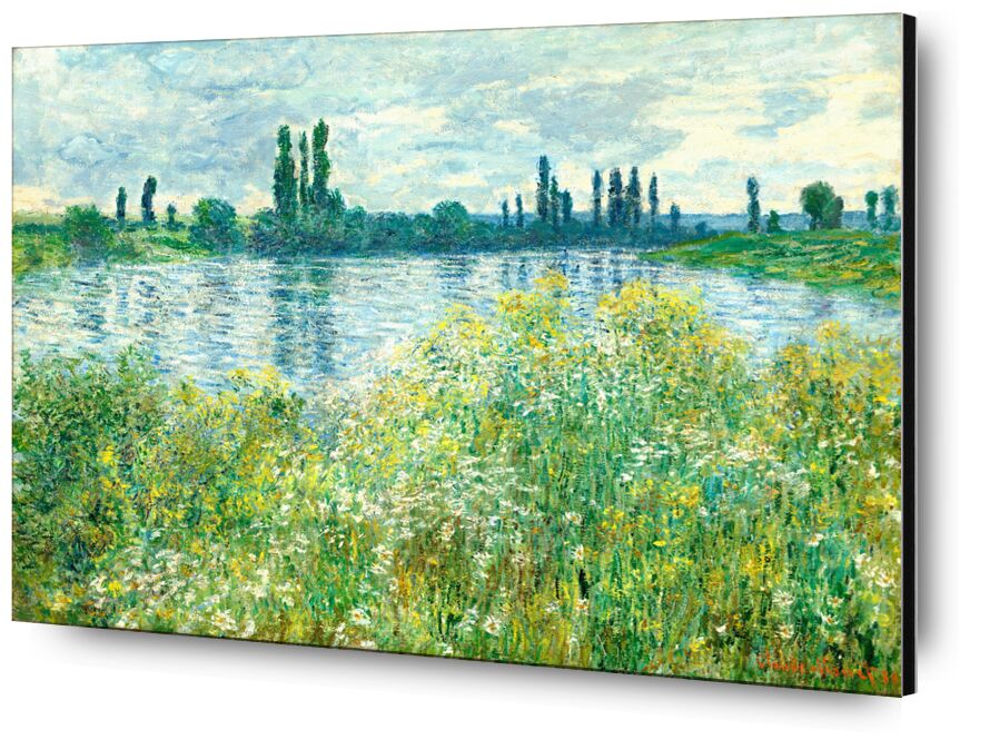 Banks of the Seine, Vetheuil  desde Bellas artes, Prodi Art, lago, estanque, flores, su, río, naturaleza, paisaje, CLAUDE MONET, monet