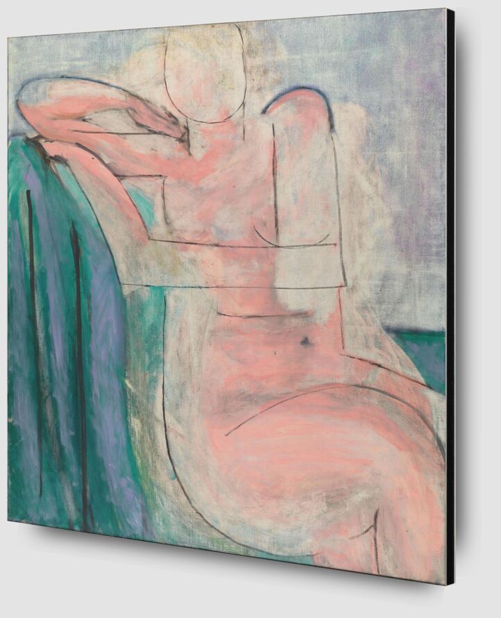Pink Seated Nude from Fine Art Zoom Alu Dibond Image