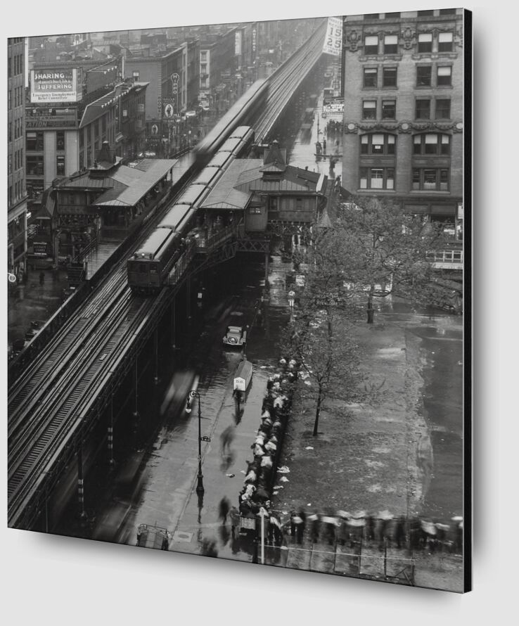 Bryant Park Breadline, New York, 1933 desde Bellas artes Zoom Alu Dibond Image