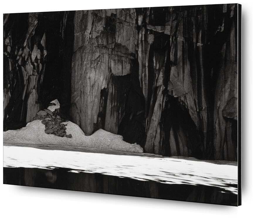 Frozen Lake and Cliffs, Kaweah Gap, Sierra Nevada, California, 1932 - Ansel Adams from Fine Art, Prodi Art, ANSEL ADAMS, adams, lake, cliff, winter, cold, snow, frozen lake