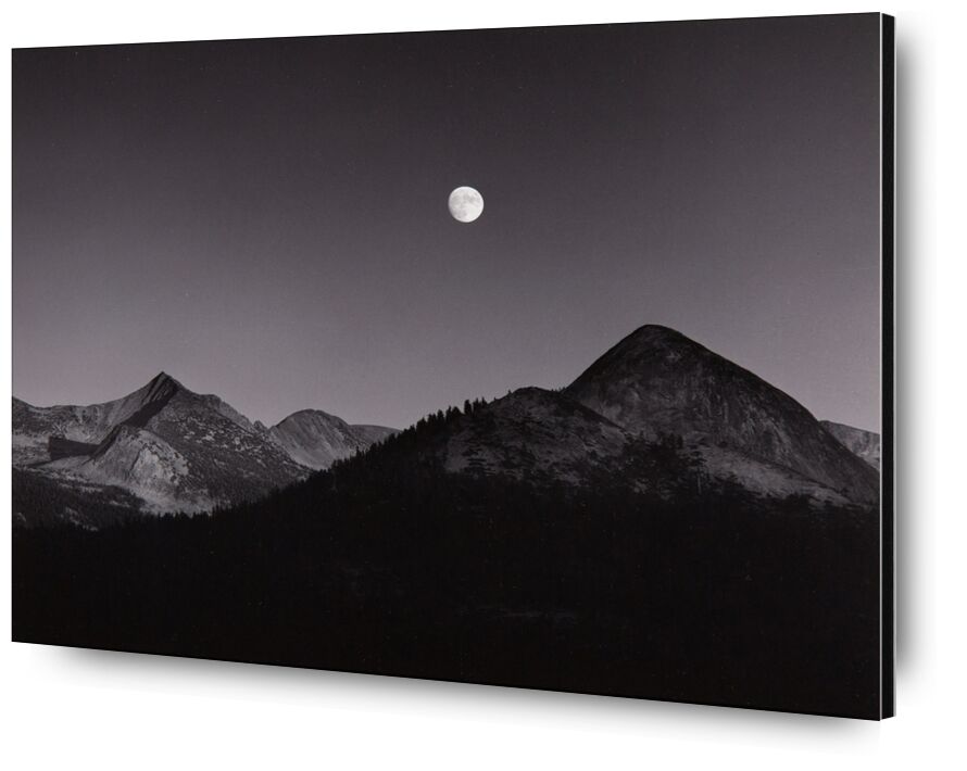 Moonrise from Glacier Point, Yosemite National Park, California, 1939 - Ansel Adams from Fine Art, Prodi Art, ANSEL ADAMS, stars, sky, Moon, mountains, adams