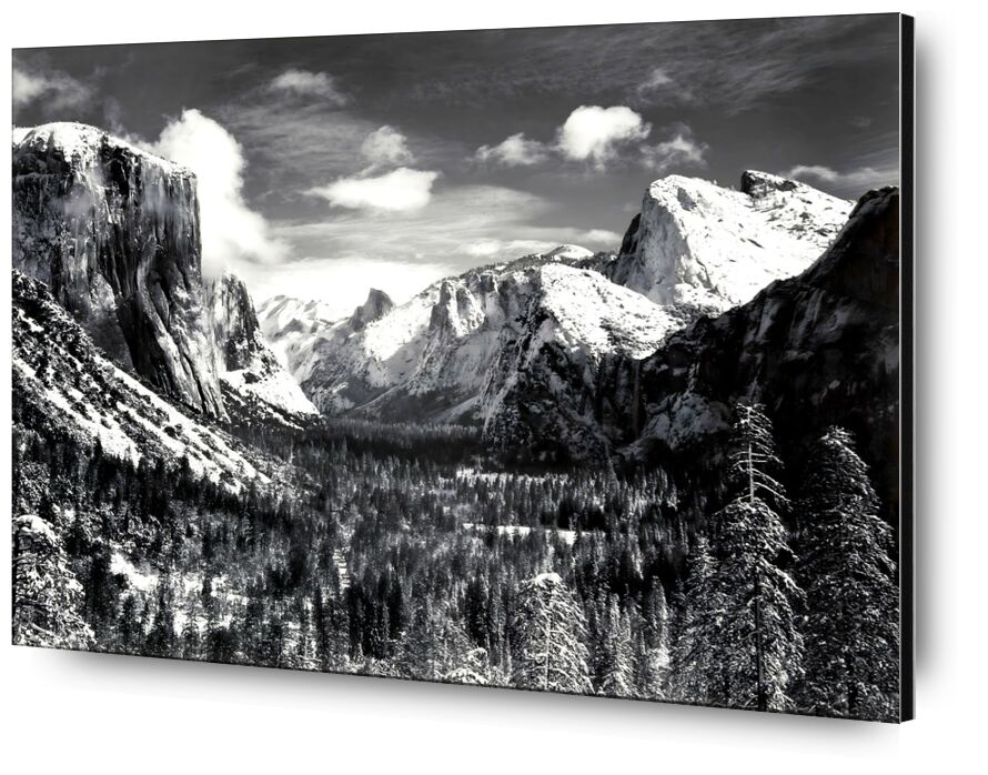 Yosemite Valley from Inspiration Point, Winter - Ansel Adams from Fine Art, Prodi Art, winter, landscape, clouds, valley, mountains, adams, ANSEL ADAMS