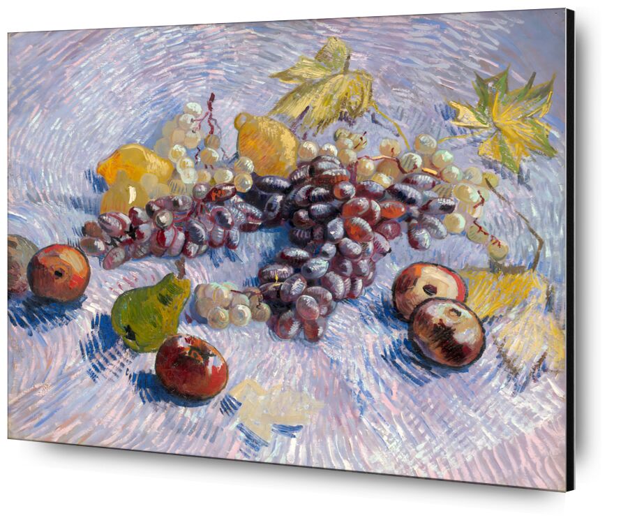 Grapes, Lemons, Pears, and Apples desde Bellas artes, Prodi Art, Van gogh, VINCENT VAN GOGH, bodegón, pintura, Pasa, manzanas, peras, limones