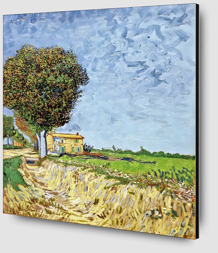 Avenue in Arles with Houses - Van Gogh from Fine Art Zoom Alu Dibond Image