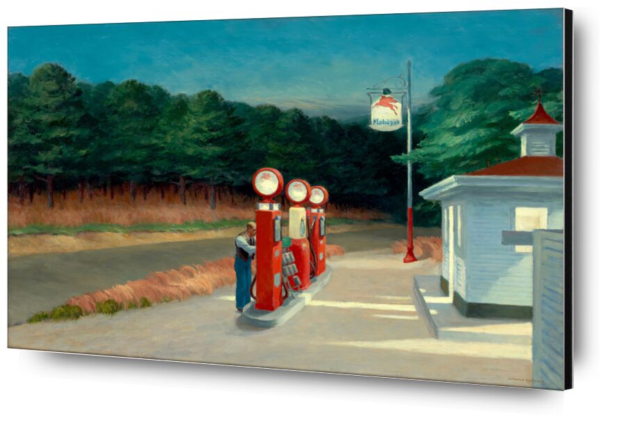 Gas - Edward Hopper from Fine Art, Prodi Art, bar, forest, station essence, hopper, Edward Hopper, loneliness