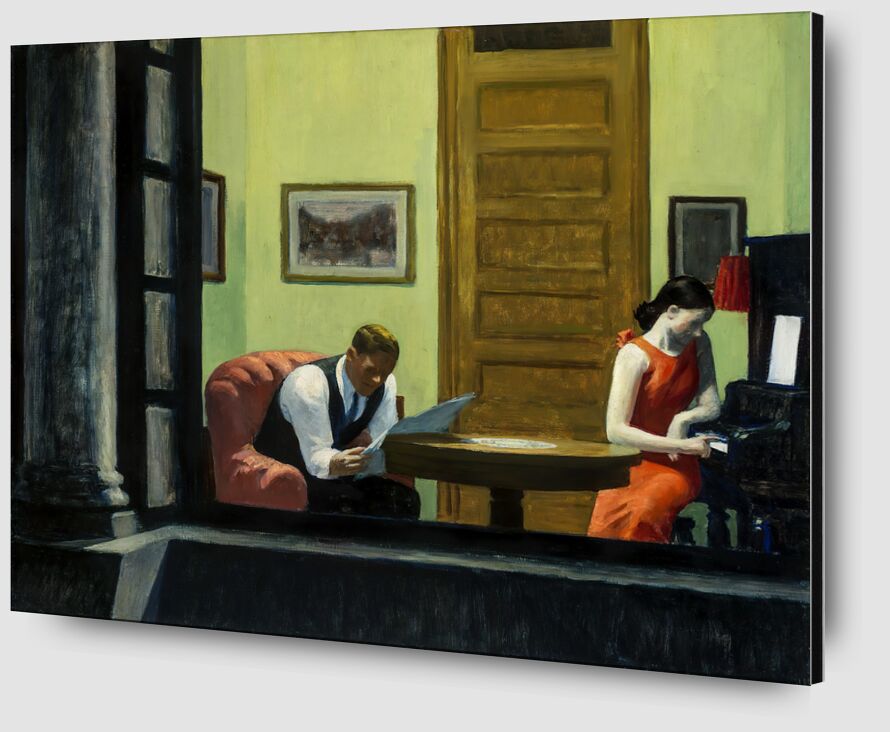 Room in New York  - Edward Hopper from Fine Art Zoom Alu Dibond Image