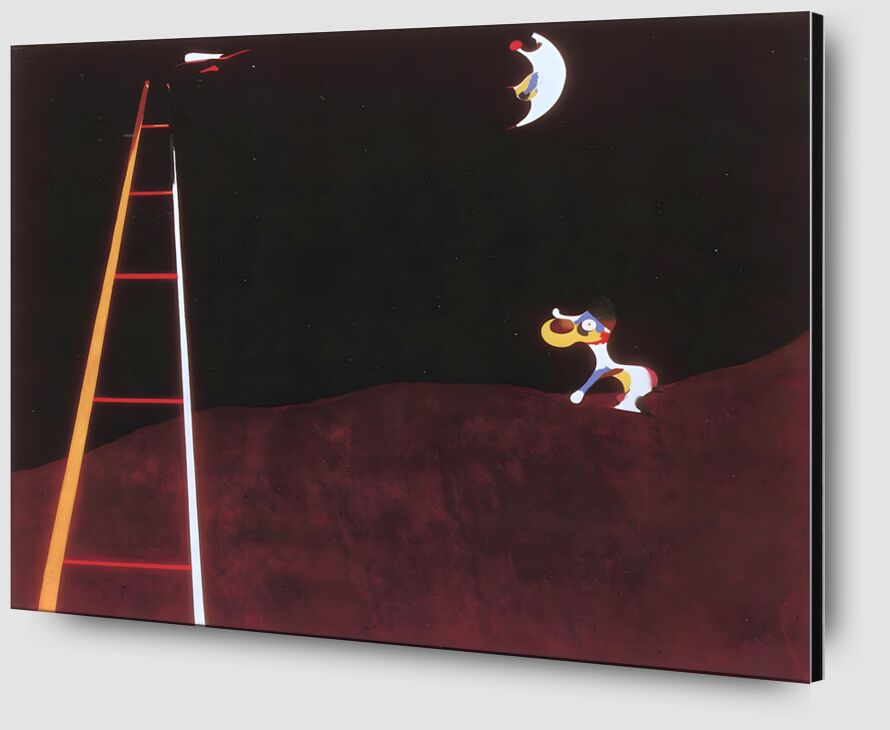 Perro ladrando a la luna desde Bellas artes Zoom Alu Dibond Image