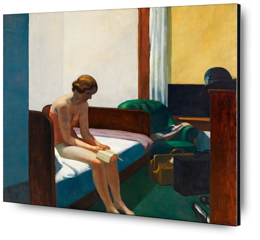 Hotel Room desde Bellas artes, Prodi Art, cama, mujer, Hotel, Edward Hopper, tolva, Nueva York