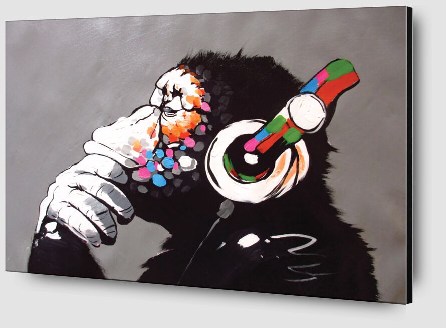 DJ Monkey von Bildende Kunst Zoom Alu Dibond Image